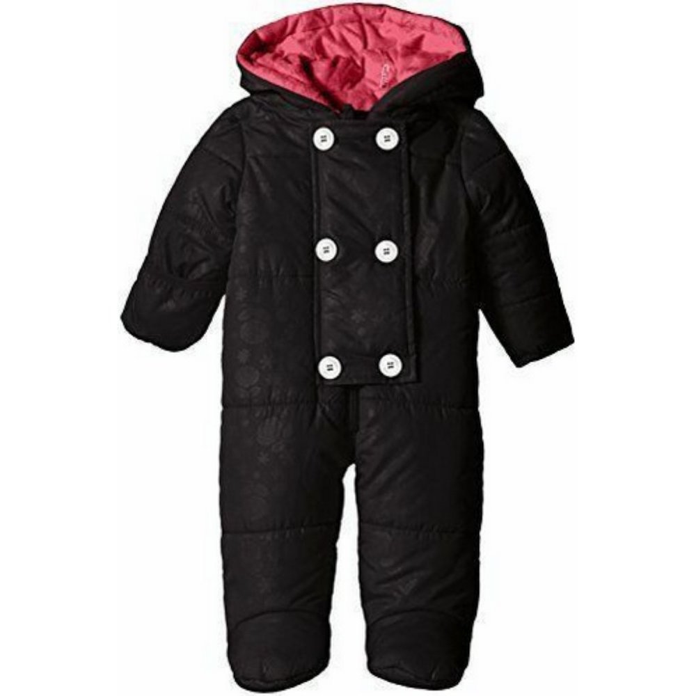 Steve Madden Black Pink Flower Snow Suit 3-6M NEW